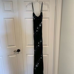 Beaded strapless sue wong floor length dress